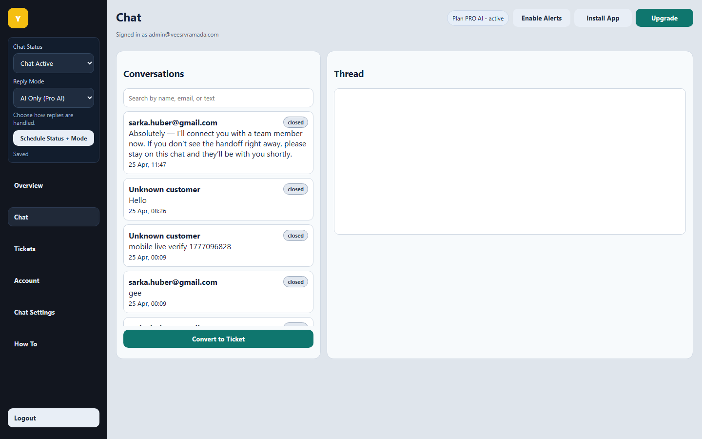 Actual Yapdesk dashboard running as a desktop app